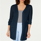 Charter Club Women's Vertical Stitch Completer Sweater Blue Size X-Large