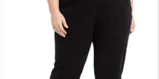 Karen Scott Women's Plus Stretch Tummy Control Capri Pants Black Size 22W