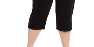 Karen Scott Women's Plus Stretch Tummy Control Capri Pants Black Size 22W
