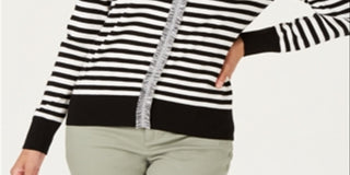 Charter Club Women's Long Sleeve Top White Size X-Large