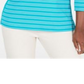 Karen Scott Women's Cotton Striped Vented Hem Top Blue Size X-Small