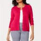 Charter Club Women's Textured Cardigan Moroccan Pink Size XX-Large