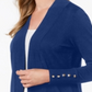 JM Collection Women's Open Front Cardigan Blue Size Petite S