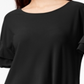 INC International Concepts Women's Ruffled Sleeve Top Black Size Petite S