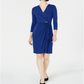 Charter Club Women's Hardware Faux Wrap Dress Blue Size XX-Large