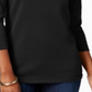 Karen Scott Women's Textured Jewel Neck 3/4 Sleeve Top Black Size X-Small