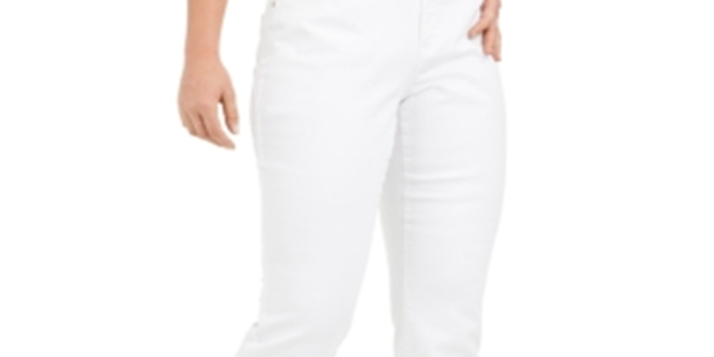 Inc Curvy Bootcut Jeans White Size 16