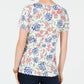 Karen Scott Women's Printed T-Shirt White Size M