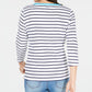 Karen Scott Cotton Contrasting Trim Striped Top Blue Size XL