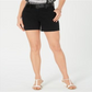 Style & Co Women's Belted Denim Shorts Black Size 4