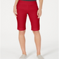 Charter Club Women's Pull On Bermuda Shorts Red Size Small