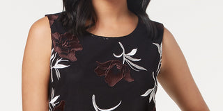 Alfani Women's Pointed Hem Top Black Size Petite Small