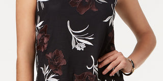 Alfani Women's Pointed Hem Top Black Size Petite Small