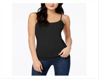 Maison Jules Women's Spaghetti Strap Tank Top Black Size X-Large