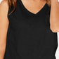 Style & Co Women's Cotton V Neck Tank Top Black Size Small