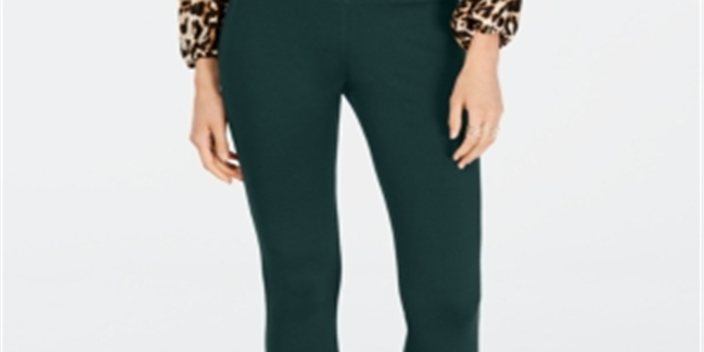 INC International Concepts Women's Seamless Leggings Green Size 8 Petite