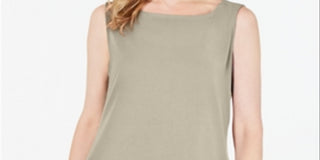 Charter Club Women's Boat Neckline Top Brown Size Large