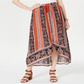 Style & Co Women's Printed High Low Skirt Red Size XX-Large