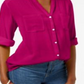 Charter Club Women's Roll Tab Button Down Top Pink Size Small