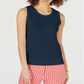 Charter Club Women's Sleeveless Crew Neck Sweater Blue Size Large