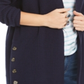 Style & Co Women's Button Side Oversized Cardigan Blue Size Small