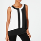 Alfani Women's Colorblocked Sleeveless Top Black Size Petite L