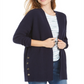 Style & Co Women's Button Side Oversized Cardigan Blue Size X-Small