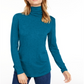 Maison Jules Women's Turtleneck Top Green Size Small