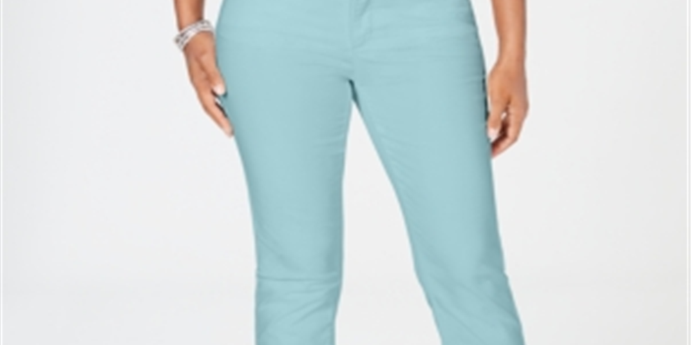 Charter Club Women's Lexington Tummy Control Straight Leg Jeans Blue Size 8