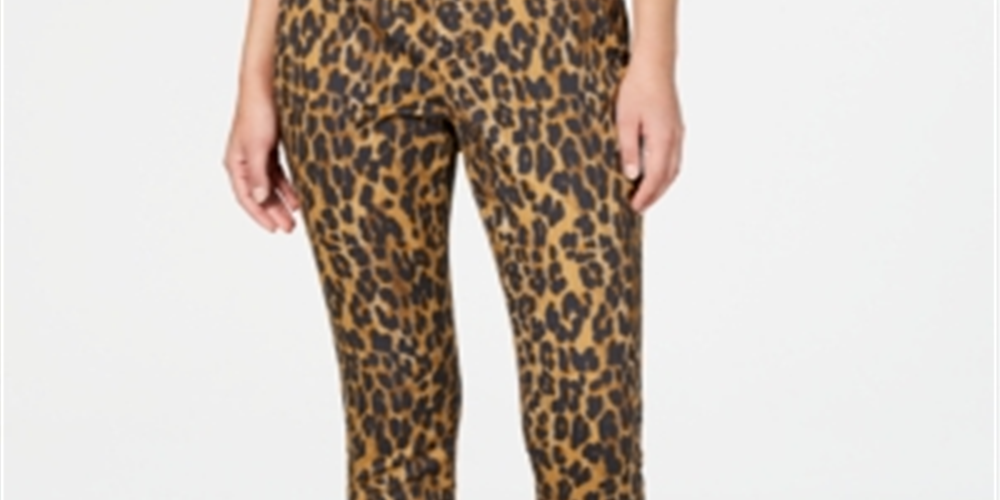 Style & Co Women's Printed Jeggings Brown Size Large