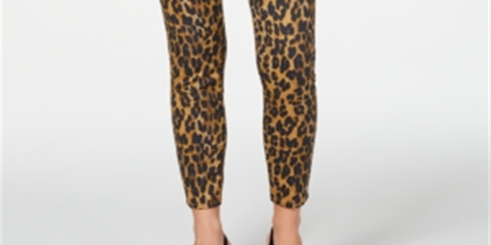 Style & Co Women's Printed Jeggings Brown Size Large