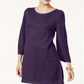 Karen Scott Women's Marled Boat Neck Sweater Purple Size Large