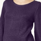 Karen Scott Women's Marled Boat Neck Sweater Purple Size Large