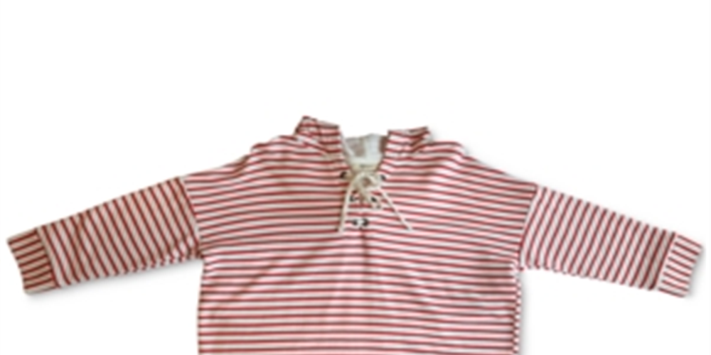 Style & Co Women's Striped Lace Up Hoodie Red Size Medium