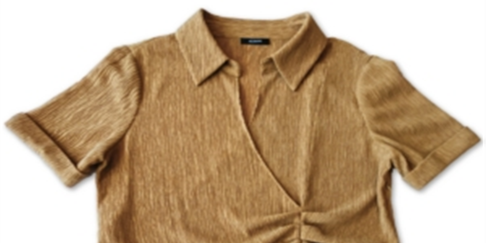 Alfani Women's Pleated Waist Surplice Henley Top Brown Size Large