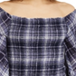 INC International Concepts Women's Plaid Smocked Top Blue Size X-Large