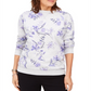 Karen Scott Women's Floral Print Fleece Sweatshirt Purple Size X-Small