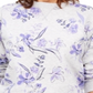 Karen Scott Women's Floral Print Fleece Sweatshirt Purple Size X-Small