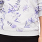 Karen Scott Women's Floral Print Fleece Sweatshirt Purple Size X-Small