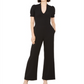Vince Camuto Women's Puff Sleeve Wide Leg Jumpsuit Black Size 10