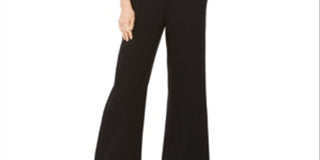 Vince Camuto Women's Puff Sleeve Wide Leg Jumpsuit Black Size 10