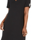 Karen Scott Women's Cotton Keyhole Dress Black Size Small