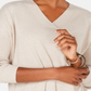 Style & Co Women's V Neck Tunic Sweater Brown Size XX-Large