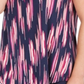 JM Collection Women's Short Sleeve Printed Top Navy Multi Size X-Small