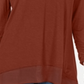 Style & Co Women's V Neck Chiffon Hem Top Red Size Large