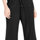 SoundStyle Women's Wide Leg Beach Pants Black Size Small