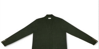 Charter Club Women's Solid Curved Hemline Cardigan Sweater Green Size X-Large