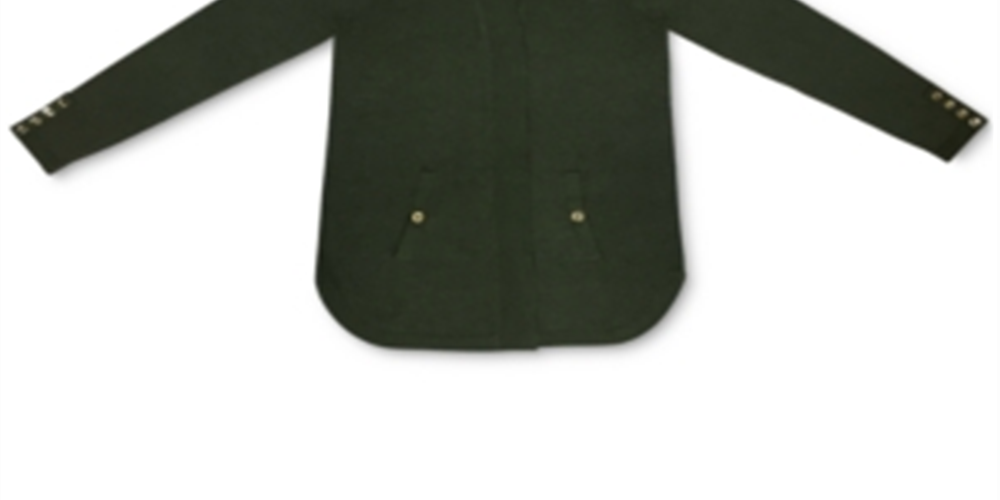 Charter Club Women's Solid Curved Hemline Cardigan Sweater Green Size X-Large