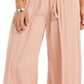 Style & Co Women's Textured Tie Waist Wide Leg Pants Pink Size X-Large