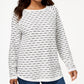 Karen Scott Textured Cotton Sweater Grey Size XL